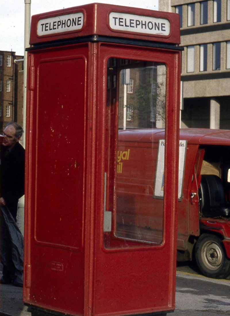 A red telephone box